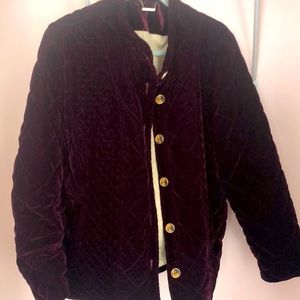 Chicos maroon velvet jacket.